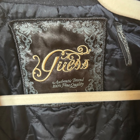 Guess Semi-Jacket Cropped Ultra-Chic Black 100% Cotton Women's Size Small - Picture 7 of 9